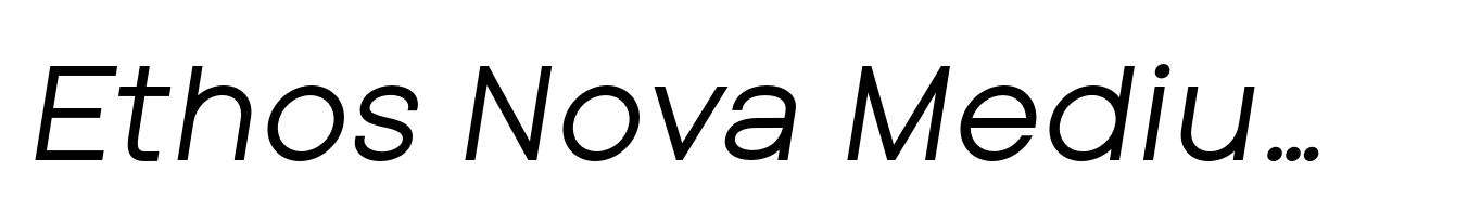 Ethos Nova Medium Italic